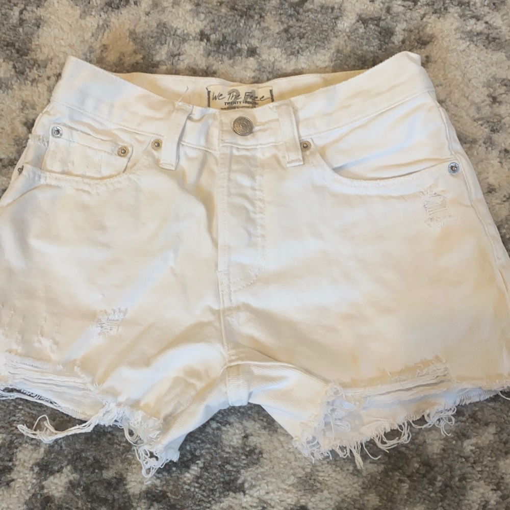 free people white shorts